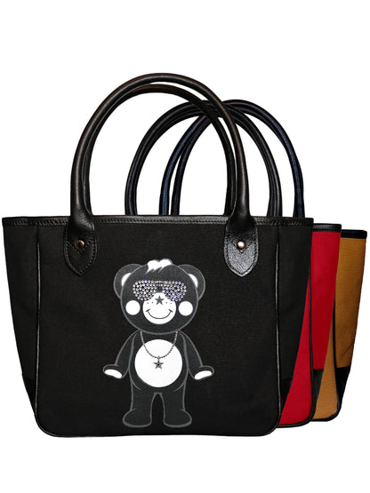 Diamonds Chappy Luxury Mini-Tote Bag w/ Leather Detail